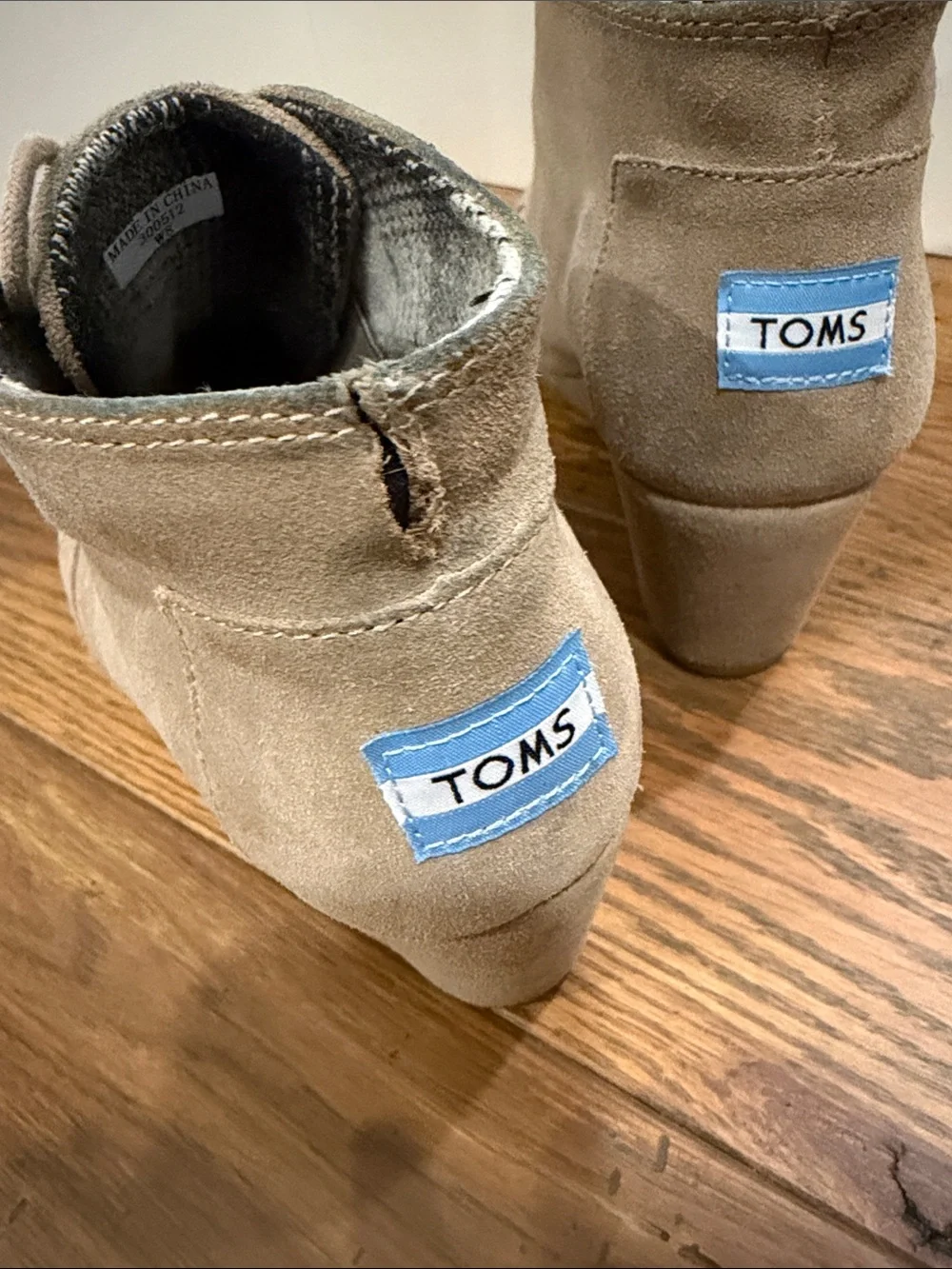 TOMS Wedge Bootie in Taupe